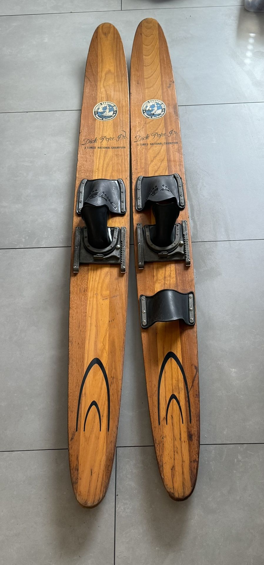 Cypress Gardens FL Dick Pope Jr. Vintage Wood 67” Water Skis
