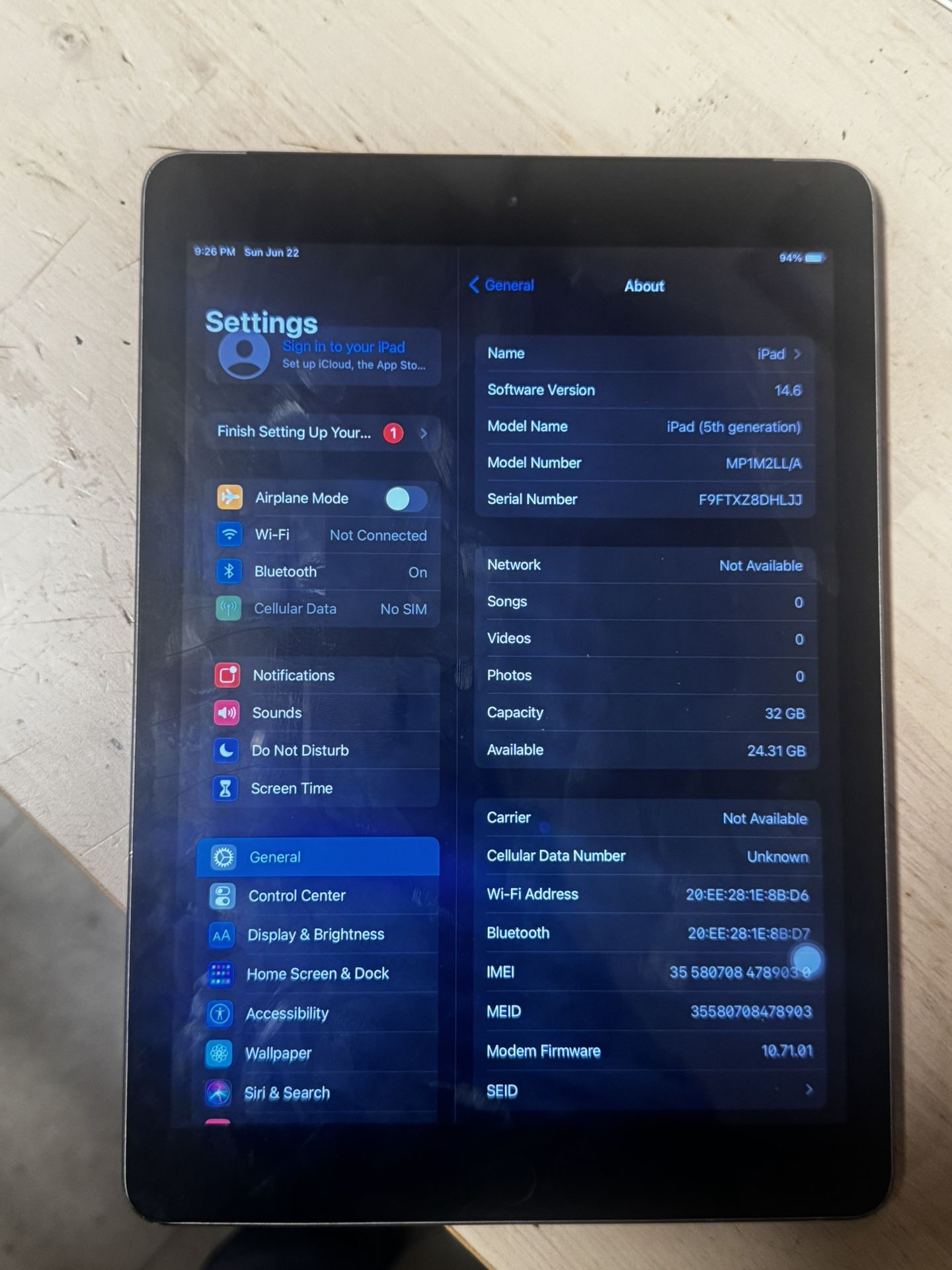 IPAD 5TH GENERATION UNLOCKED