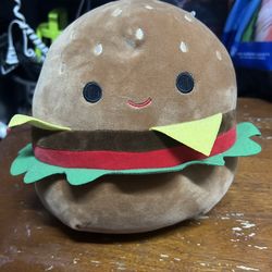 Hamburger Squishmallow plushie