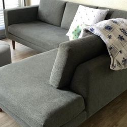 Dark Gray Two Piece Sectional Sofa