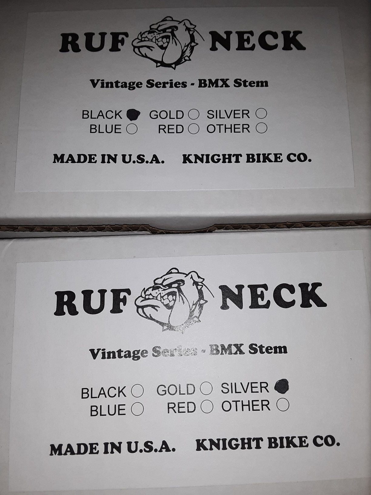 Ruf neck bmx stems