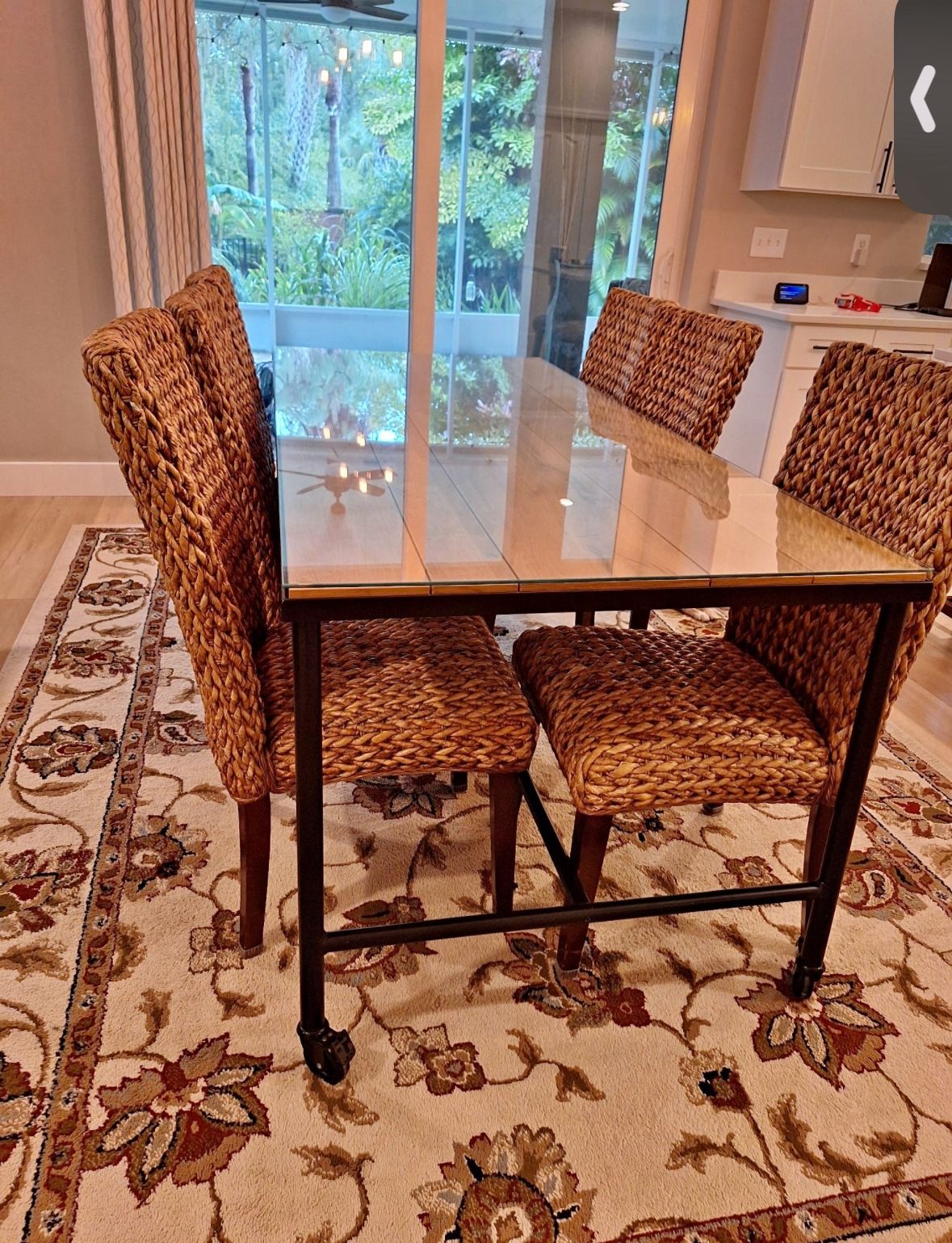 Pottery Barn Dining chairs (6) with table and 4 matching counterstools