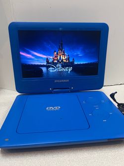 Sylvania SDVD9020B 9” swivel screen, portable DVD player USB/SD-Blue