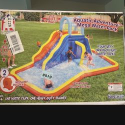 Aquatic Adventures Mega Water Park Inflatable With Blower!!!!