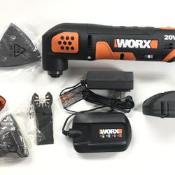 Worx Oscillating Multi-tool 20V Cordless WX682L with battery bag and accessories