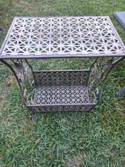 MESA De FIERRO PARA su PORCHE OR patio plant stand garden decor
