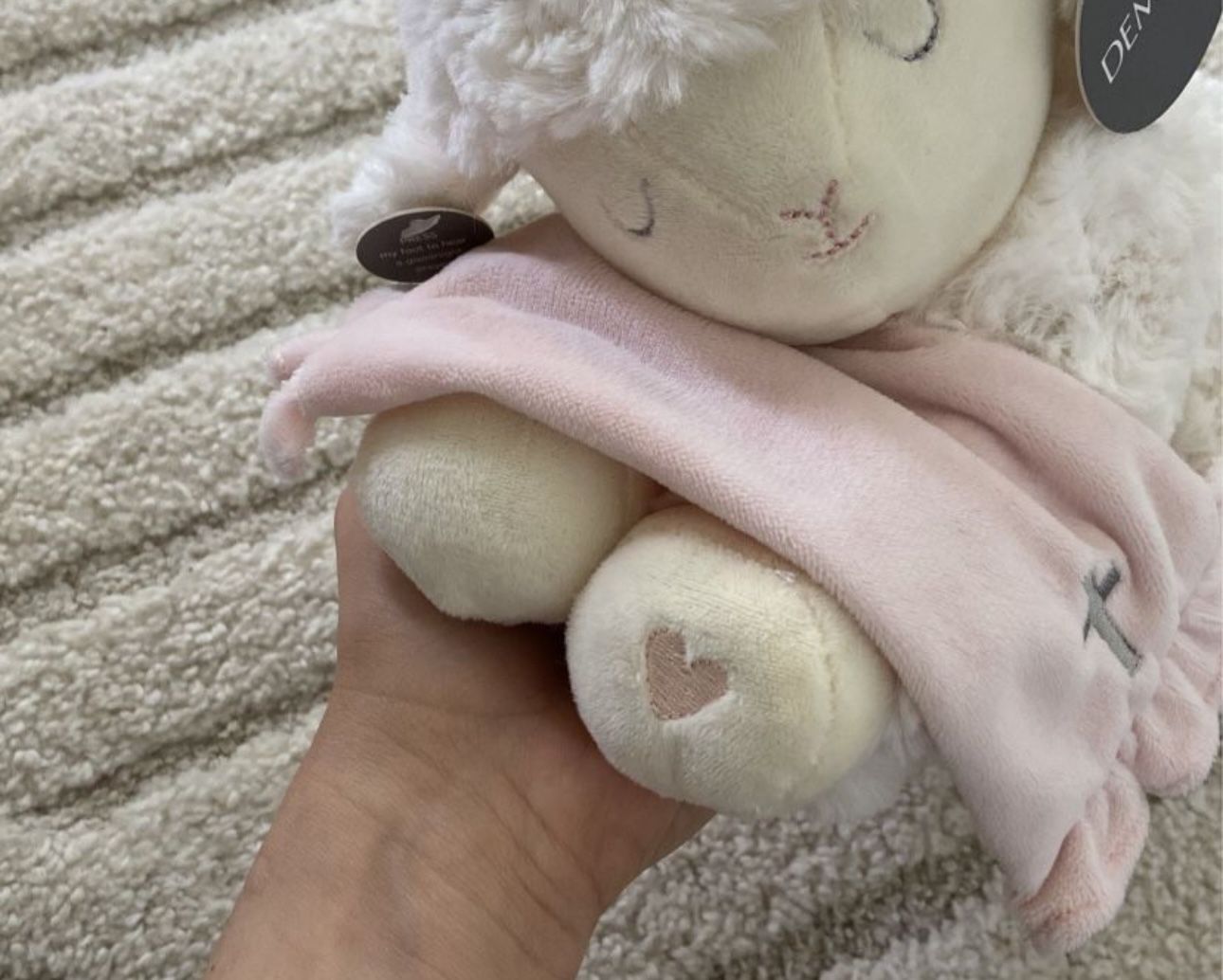 Sleeping Lamb Stuffed Animal Plushy