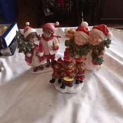 Set Of 3 Christmas Carolers Figurines