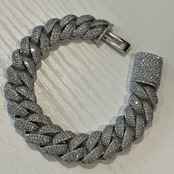 Moissanite Cuban Link Bracelet 102 Grams