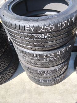 255/45R19 CONTINENTAL ELECTRIC VEHICLE 4 Used Tires Installed & balanced