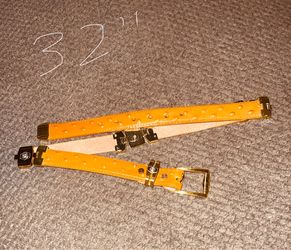 Tan Ostrich Leather Watch Strap with Gold Hardware