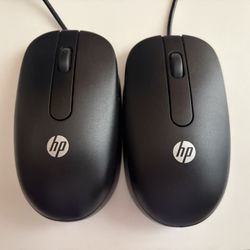 2× HP Wired Mouse – USB Computer Mouse