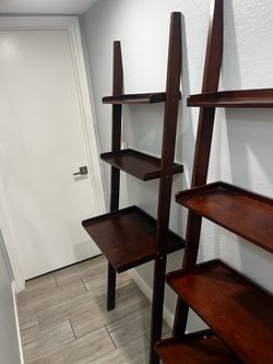 Ladder shelf and desk