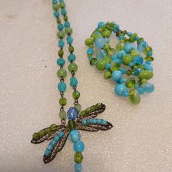 Vintage Firefly Necklace And Bracket