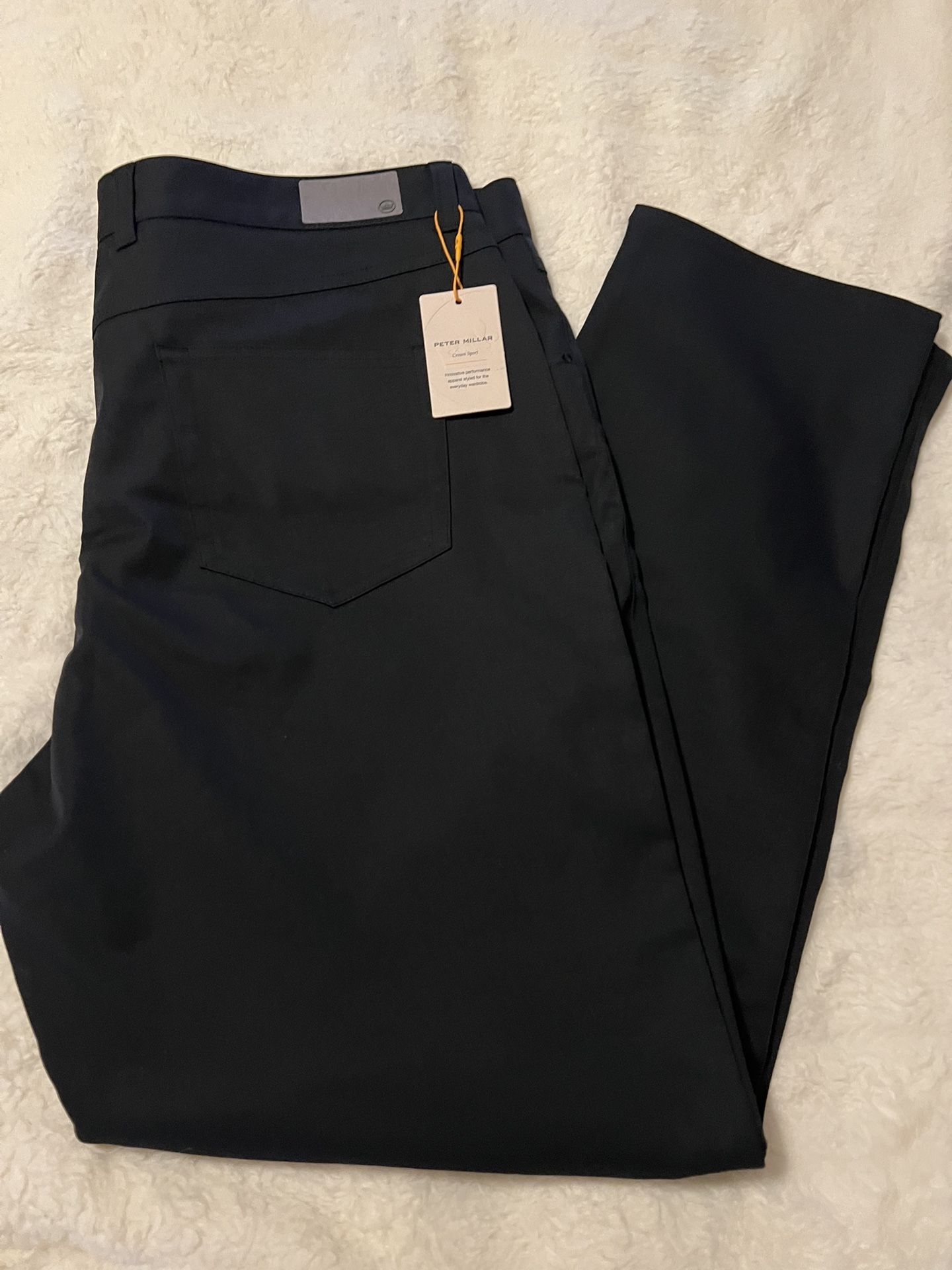NEW! Peter Millar Men Black Pants 38 X 30