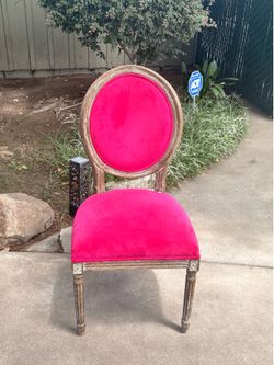 Pink velvet chairs