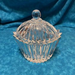 Mikasa Diamond Fire Covered Box For Candy Or Jewelry.