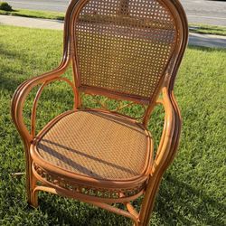 Rattan Chair and Side Table Set (Boho Style)