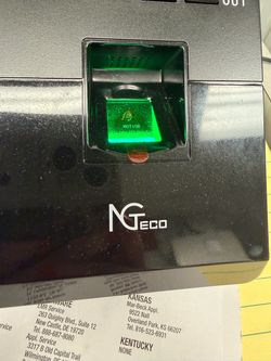 Clock in machine