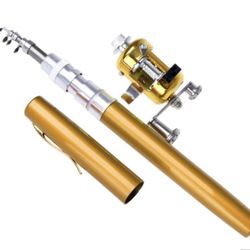 Outdoor Stream Portable Pocket Pen Shape Telescopic Mini Fishing Rod