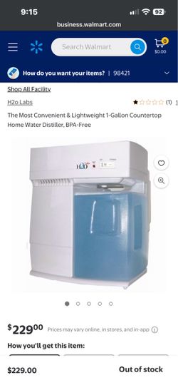 H2o Labs Countertop Water Distiller 1-Gallon