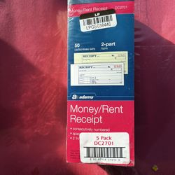 Adams Money Rent Reciept Books Lot of 5 Brand