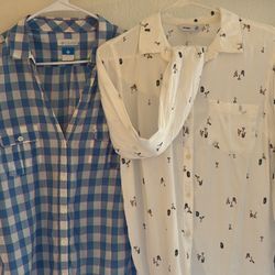 Colorful Cotton Blouses x 2