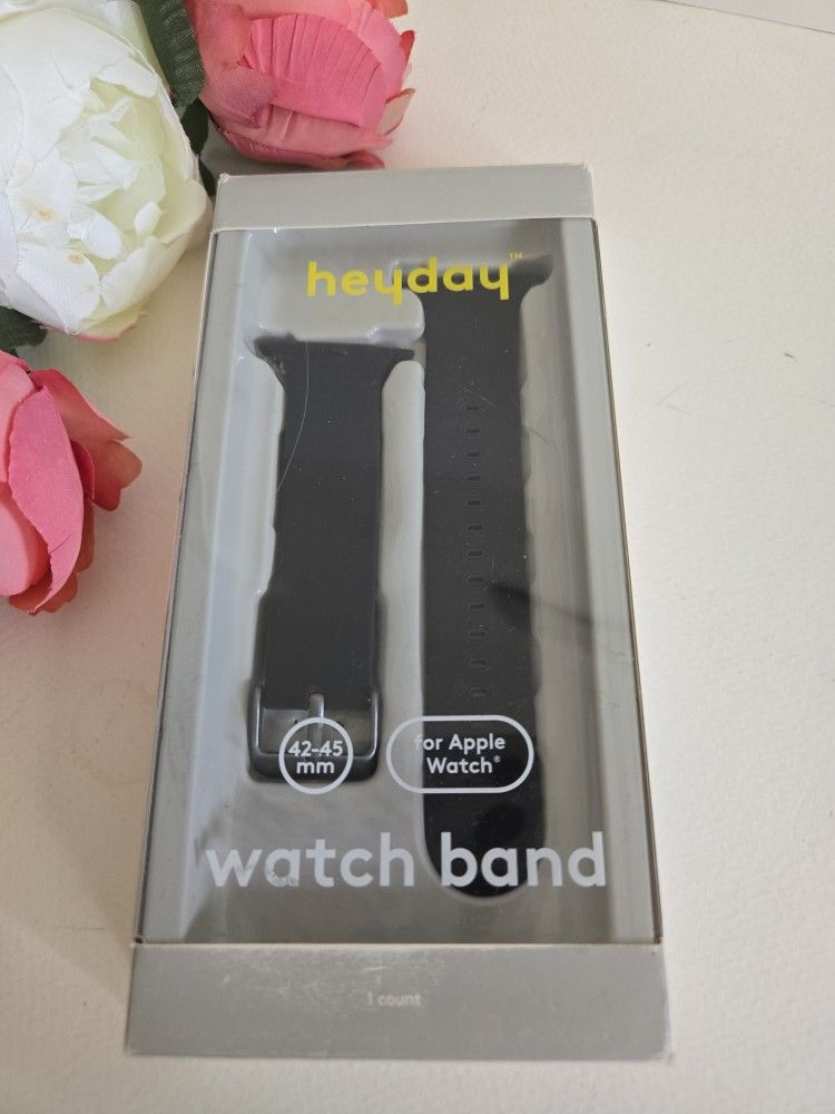 heyday Black Watch Band for Apple Watch. 42-45 mm Watch Band