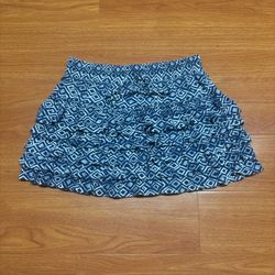 Vintage Y2K Aeropostale Ruffle Layered Adjustable Mini Skirt Size L