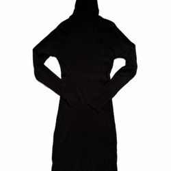 Vestido negro en lana (SHEIN)