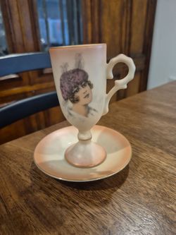 Flapper girl cup and saucer