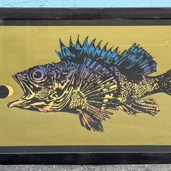 1967 Earl Newman "Fish" serigraph print