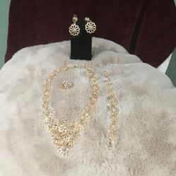 Set Of Earrings Necklace And Bracelet