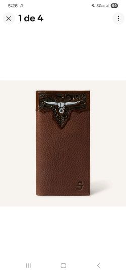 SUPER SPECIAL FATHER'S DAY , BRAND NEW STETSON STEER HEAD AND VENTAGE CHECK BOOK