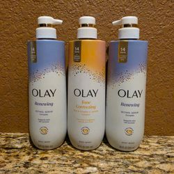 3 - Olay Body Wash - Renewing x 2 | Tone Correcting x 1 (20 Fl oz ea.) - For $20
