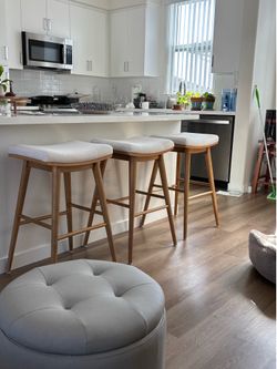 4 Mid Century Modern Bar Stools