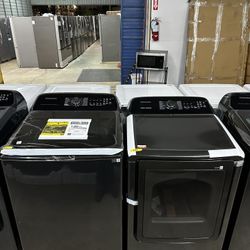 ✨ BRAND NEW SAMSUNG BLACK STAINLESS 5.4 CU FT WASHER & DRYER SET✨ DELIVERY ✨ WARRANTY✨  