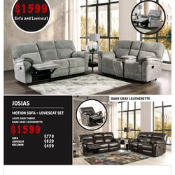 2 Pc Sofa And Loveseat 100 Day Payment Option