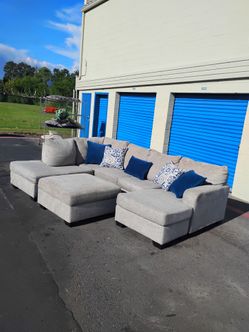 Sectional sofa couch ottoman - delivery available