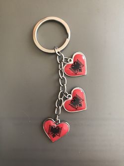 Three Hearts Keychain