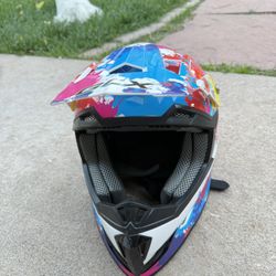 Youth Motocross Gear Set – Helmet + Fox Chest Protector + Pads + Goggles – (Lone Tree)