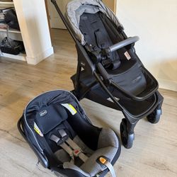 Like New Chicco Corso Primo ClearTex Travel System