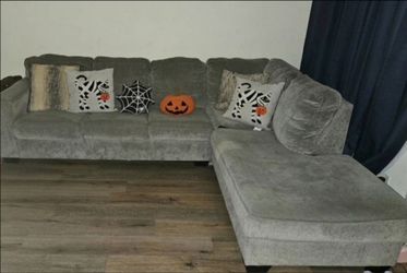 3-Year-Old Gray Sleeper Sectional Sofa – great condition