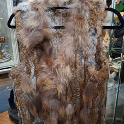 Very Nice Real Rabbit Fur Vest Reversible 