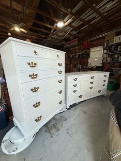 White Chest of Drawer and Dresser