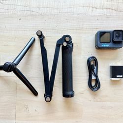 FIRM PRICE GoPro 12 HERO Black 5.3K UHD Waterproof Action Camera 3 way tripod