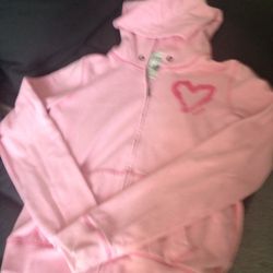 VS Pink zip up hoodie XS