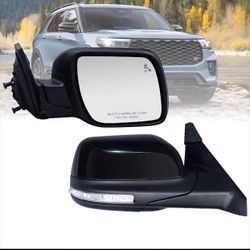 Driver Side Mirror Ford Explorer 2011-2019 with Blind Spot Light Turn Signal Lig