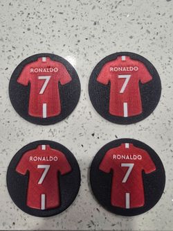 Messi and Rolando coasters