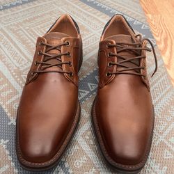 Leather Oxford Shoe - Size 8 / Cognac 